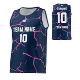 Flight Singlet Cracks - Navy & Pink